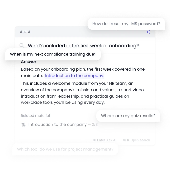 Answer learners’ questions