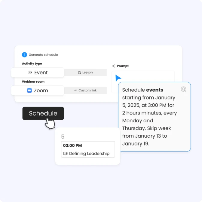 Automatically schedule activities
