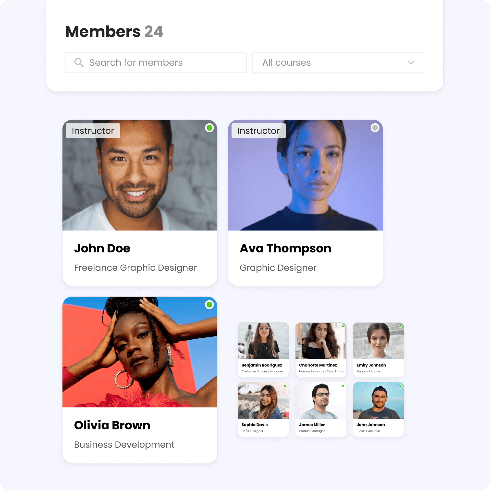 Create a members directory for networking