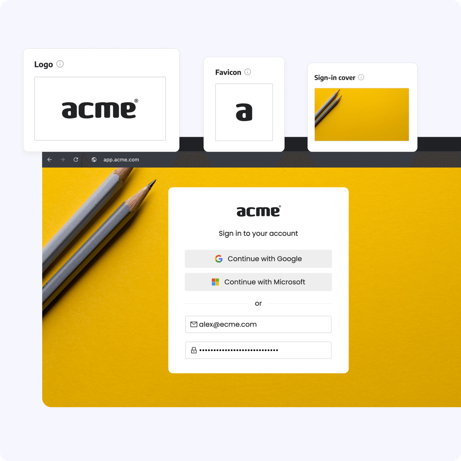 Upload logos and covers